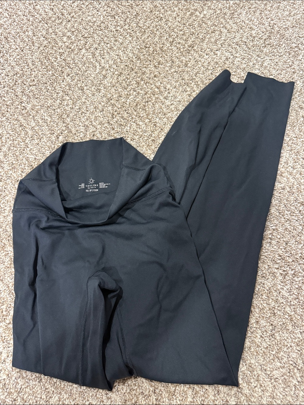 aerie High-Rise Black Workout Leggings